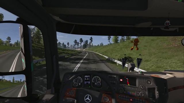 ETS2 1.32 open beta RusMap 1.8.1 Mercedes Benz Actros MP4 Kursk - Hamburg Part 1/2 смотреть онлайн