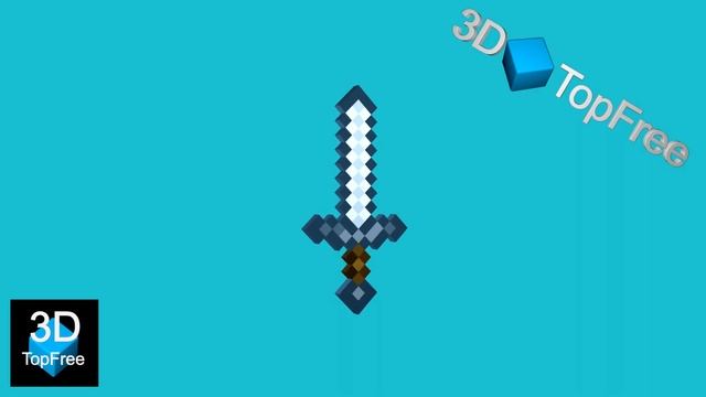 Minecraft sword - 3D Free Models - (c4d obj 3ds ) - www.3dtopfree.com смотреть онлайн