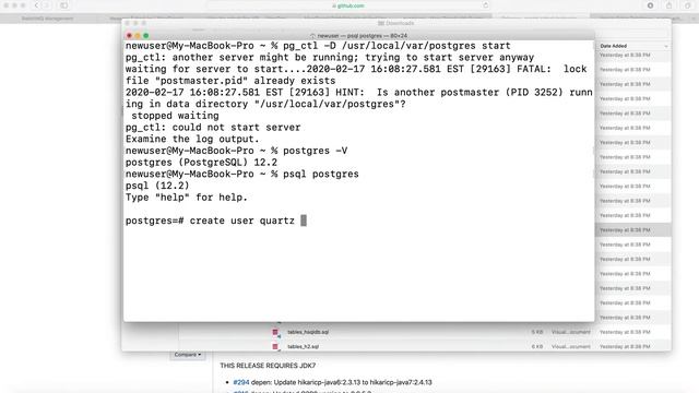 Quartz Initial Database Set Up On PostgreSql Server смотреть онлайн
