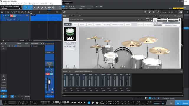 Tutorial Kontakt Multi Out Drum GetGoodDrums | STUDIO ONE TUTORIAL смотреть онлайн