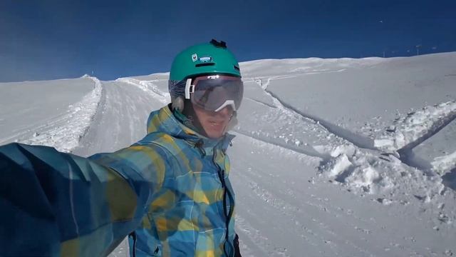 Гудаури. Горнолыжный курорт в Грузии. Любимый спуск с горы смотреть онлайн