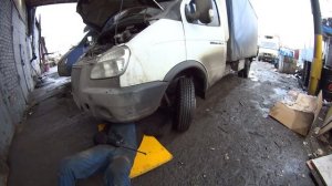 Замена масла в двигателе и шприцевание шкворней Газель Бизнес