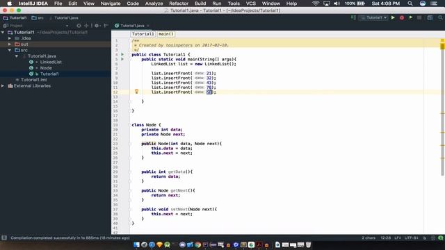 INSERTING NODES INTO A SINGLY-LINKED LIST USING Java Ep.2 смотреть онлайн