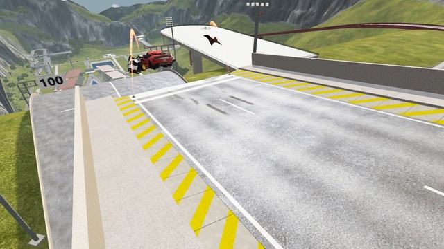 Ford Mustang vs Ford Mustang ramp crash test | BeamNG.drive смотреть онлайн