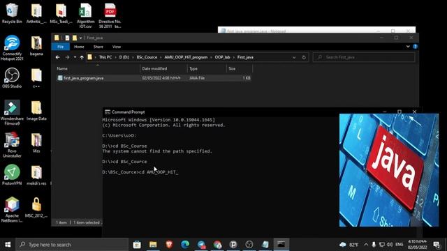 java tutorial for beginners | write code on Notepad ,compile and run on cmd | Java first program смотреть онлайн