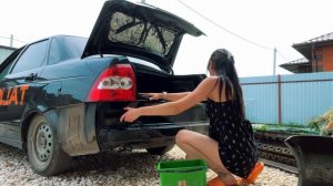 Замена заднего бампера под Приору 2 + диодные катафоты.Контент развлекательного характера.TALISMOON