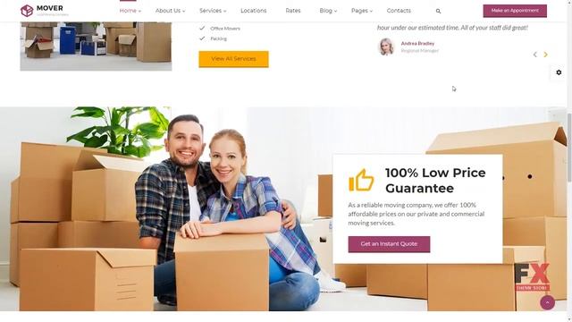 Moving Company Responsive Website Template TMT Homer Raine смотреть онлайн