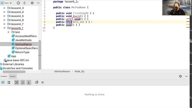 31 5 Наименование методов в Java смотреть онлайн
