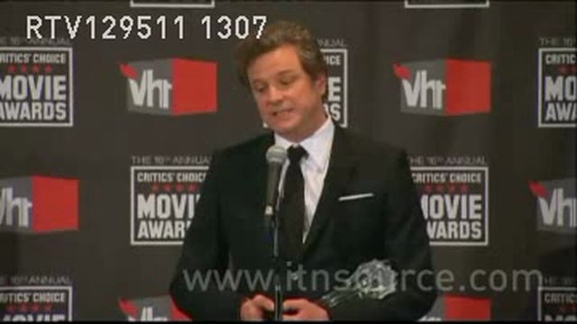 Big Winners At The Critics Choice Awards Talk Backstage/Colin Firth