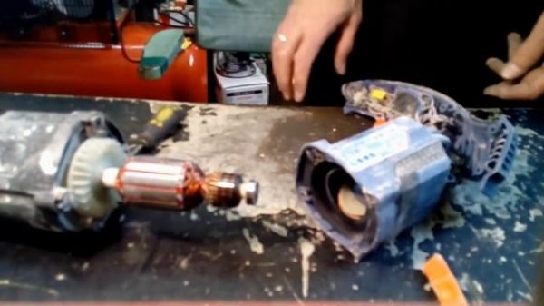 Разборка перфоратора DEXTER