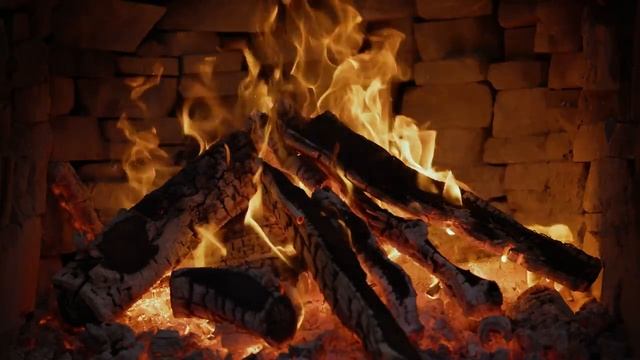 Камин, треск дров, крепкий сон смотреть онлайн