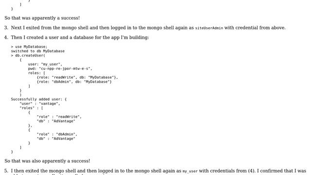 Cannot Log In To Mongo From Command Line - Using MongoDB 3.0 And WiredTiger