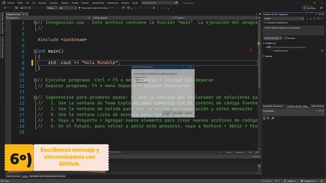 Integrar GitHub con Visual Studio en dos minutos. смотреть онлайн