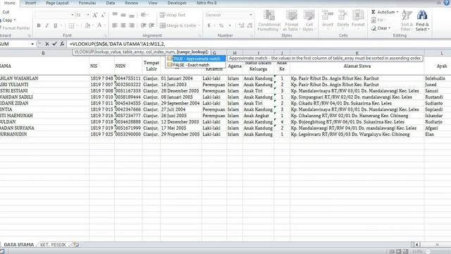 Cara Membuat Mailing di Excel dengan Rumus VLOOKUP смотреть онлайн