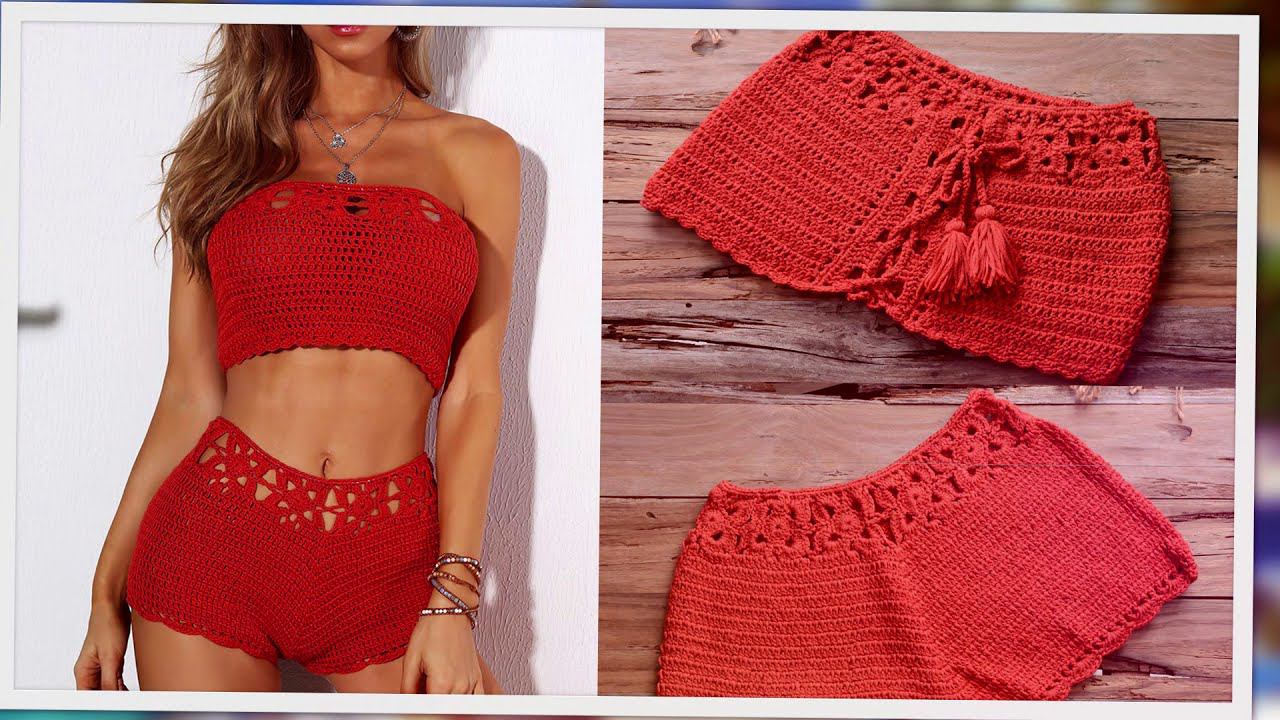 Вязаные купальники | Модные купальники сезона | Купальник крючком | В поисках идей смотреть онлайн