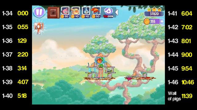 Angry Birds Stella 34 through 46 & Wall of Pigs #4 3 Star Walkthrough | WikiGameGuides смотреть онлайн