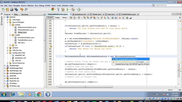 Quản lý tài khoản ngân hàng - SOAP Web Service - Java Swing смотреть онлайн