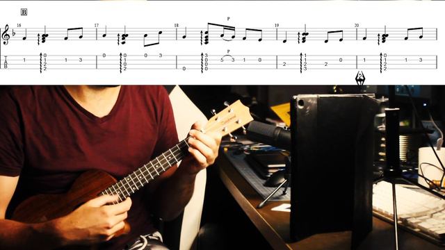The Elder Scrolls - Morrowind - Fingerstyle ukulele with tabs смотреть онлайн