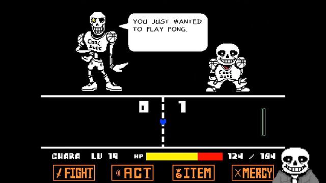 Undertale Disbelief Papyrus Spare The Papyrus (пощадить папируса)