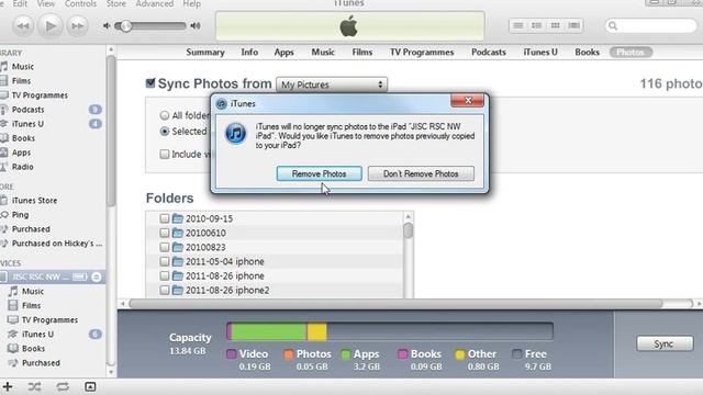 Using ITunes To Sync Photos From My Computer