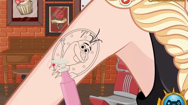 Painting Games - Frozen Princess Elsa Tattoo Designer Game смотреть онлайн