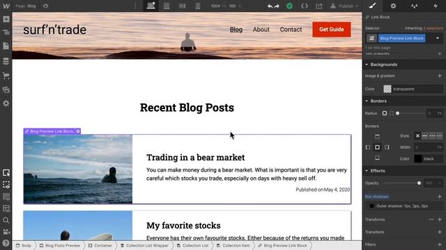 Blog Posts Page - Styling using webflow Transitions on Hover - Part 37 Essential Webflow Guide смотреть онлайн