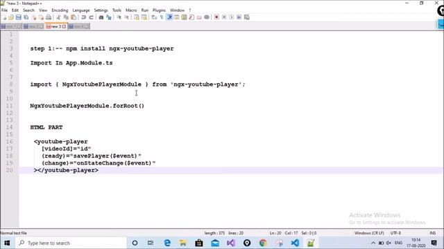 Implementation YouTube Player in Angular смотреть онлайн