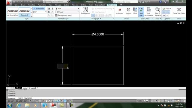 AutoCAD II 20-5 Editing the Dimension Value смотреть онлайн