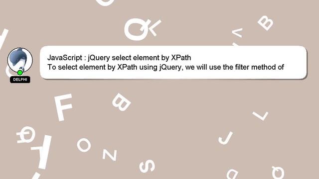 JavaScript : jQuery select element by XPath смотреть онлайн