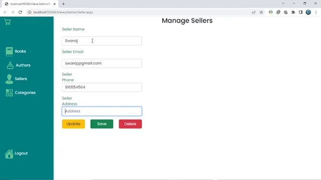 C# Project Online Book Shop Using ASP.Net And SQL Server