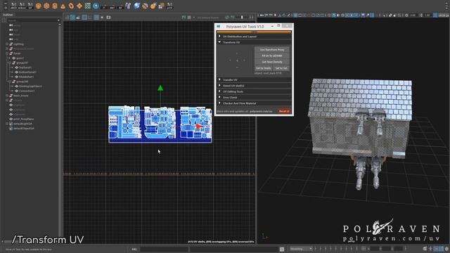 Polyraven UV tools - Tutorial смотреть онлайн