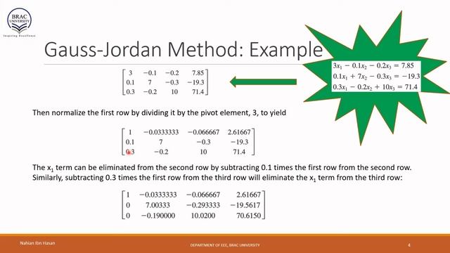 Lecture 20 Gauss Jordan Method смотреть онлайн