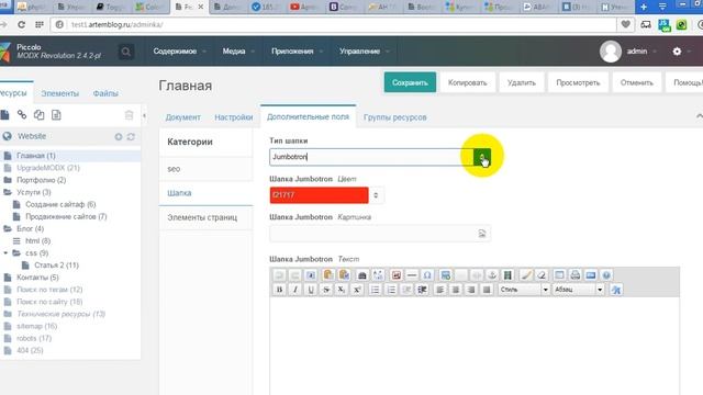 MODx Revo - ToggleTVs & ColorPicker - Обзор смотреть онлайн