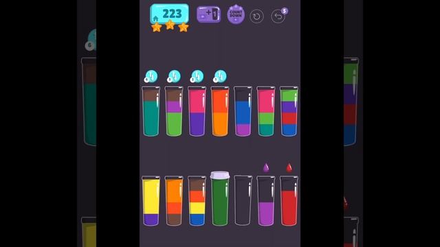 Cups - Water Sort Puzzle Level 223 ⭐️⭐️ смотреть онлайн