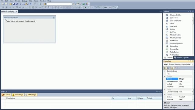 Visual CSharp Administrator Panel Tutorial #1 смотреть онлайн