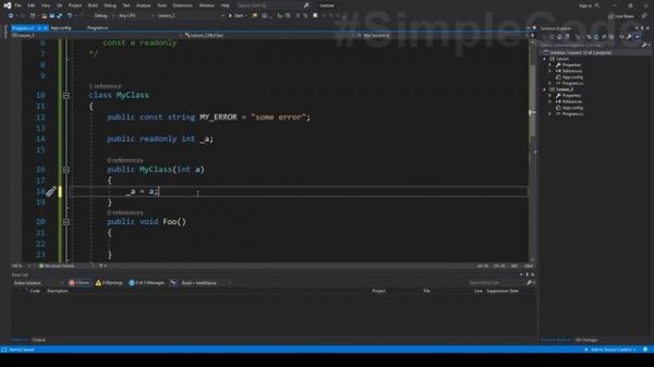 const vs readonly _ c# разница между const и readonly _ const и static _ C# ООП _ # 69 (720p60fps)