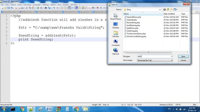 AddSlesh and StripSlesh Function In PHP смотреть онлайн
