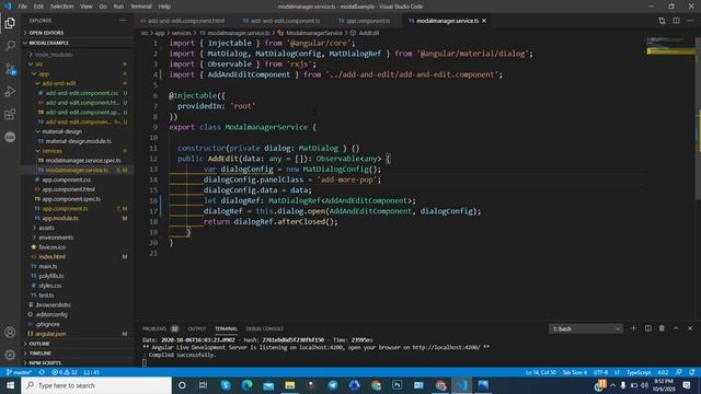 How to open dialog or modal using angular material in Hindi | matDialog using services in angular 1 смотреть онлайн