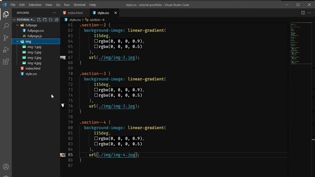 Como criar um portifólio com o efeito Full Page Scroll usando fullpage.js смотреть онлайн