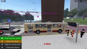 Roblox! Троллейбус ЗИУ 9 маршут 10, учусь вводить троллейбус по маршуту