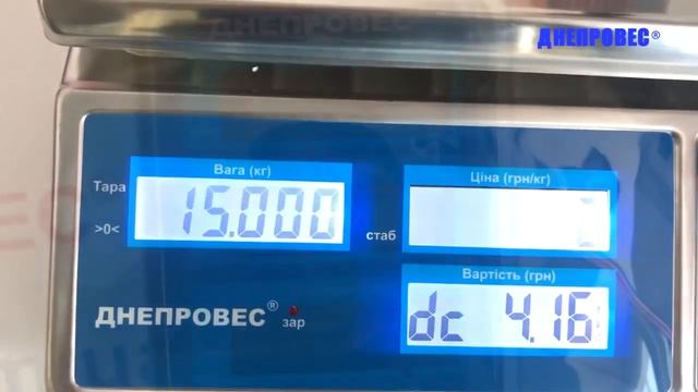 Торговые весы Днепровес серии ВТД СЛС смотреть онлайн