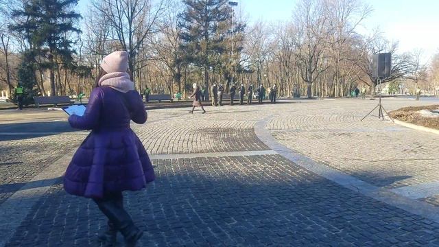 20.02.2022. (20:02) Харьков, Украина. Памятник Тарасу Григорьевичу Шевченко. Возложение венков. смотреть онлайн