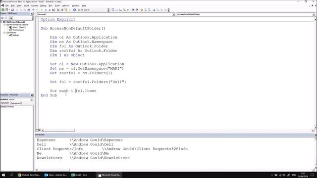Excel VBA Introduction Part 29.6 - Referring to a Named Outlook Folder смотреть онлайн