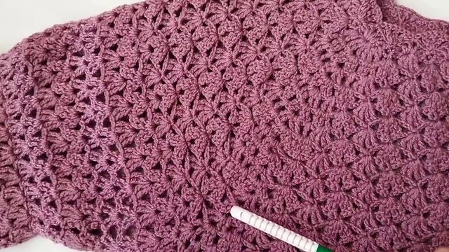 Оригинальная туника крючком цвета ПЫЛЬНАЯ РОЗА с рукавами,,фонариками".Экспресс МК 1часть смотреть онлайн