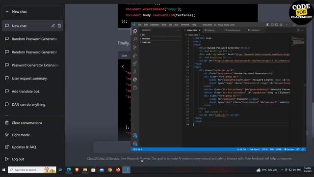 Create a Password Generator Extension using ChatGPT ? смотреть онлайн