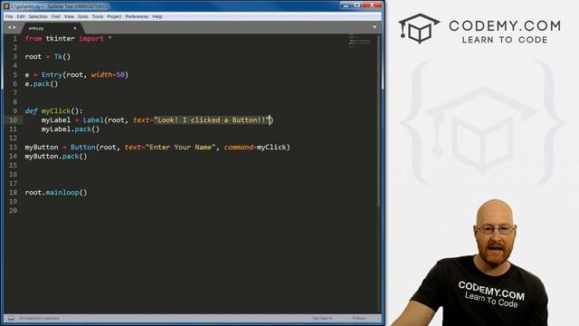 Creating Input Fields With TKinter - Python Tkinter GUI Tutorial 4 смотреть онлайн