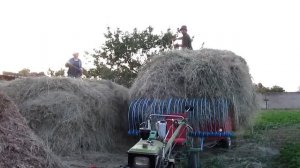 Заготовка сена мотоблоком