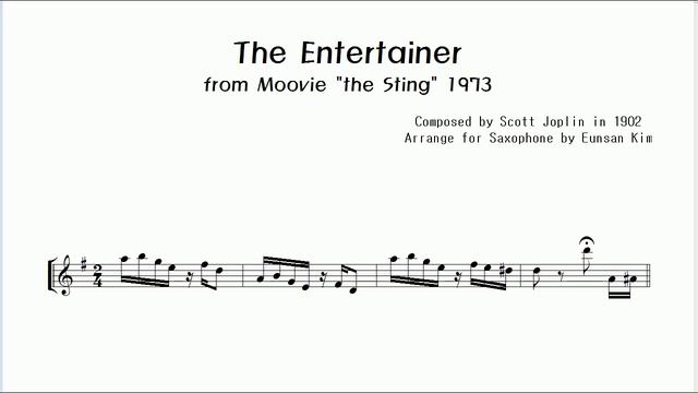 영화음악 "The Entertainer" (영화 "the Sting" 주제곡) 알토 색소폰 연주 김은산 Alto Saxophone cover смотреть онлайн