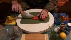 Японские ножи Samura Damascus и Samura Mo-V: Приготовление салата с дичью - Ножевая кулинария