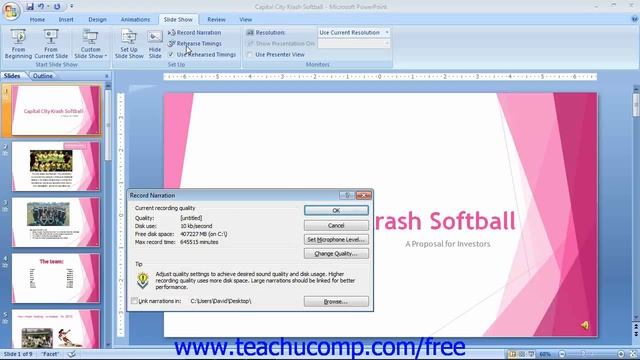 PowerPoint 2007 Tutorial Recording Narration-2007 Only Microsoft Training Lesson 15.3 смотреть онлайн